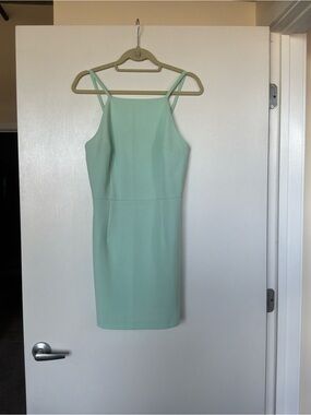 French Connection Mint Green Spaghetti-Strap Sheath Dress